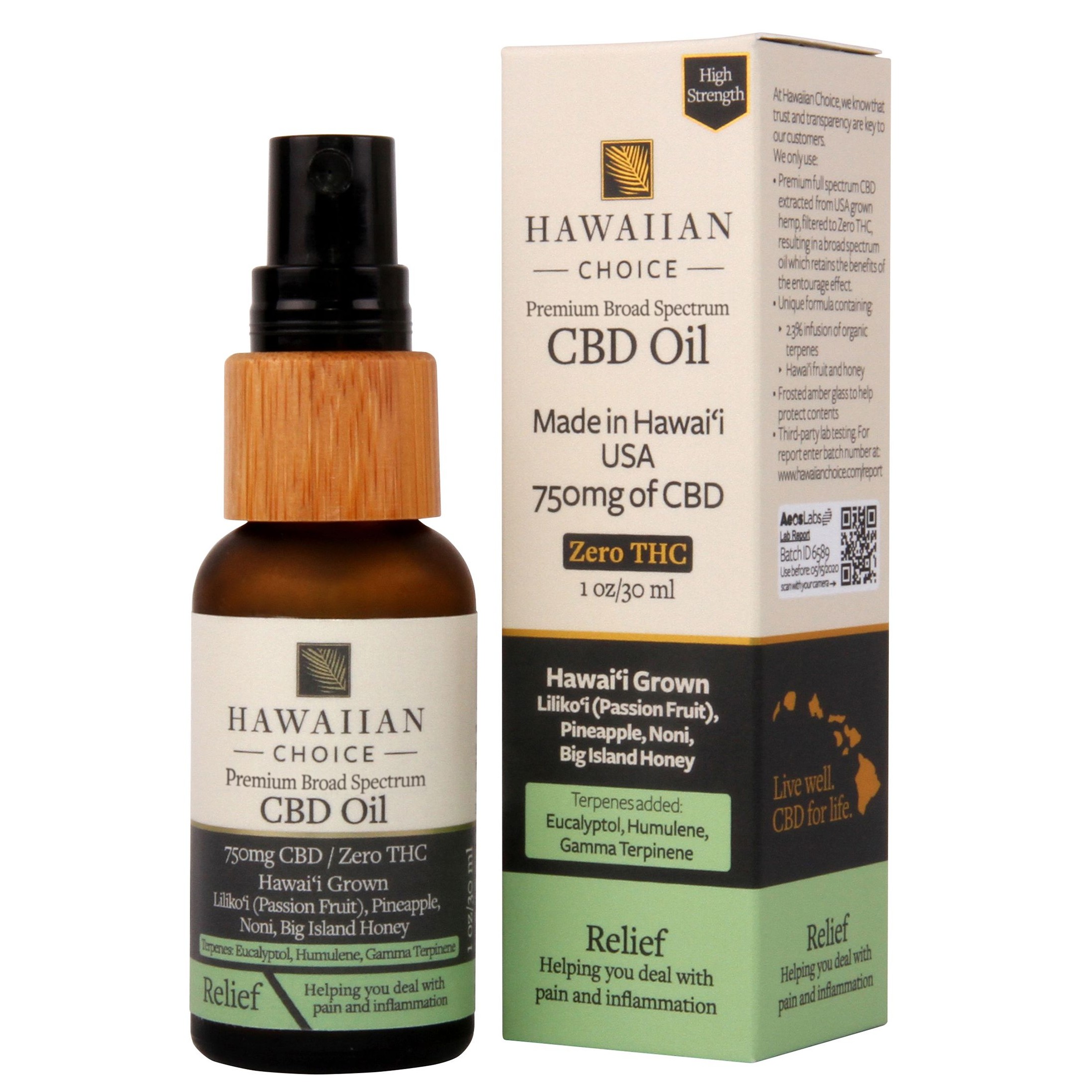 Hawaiian Choice: Relief CBD Oil Tincture | Leafly